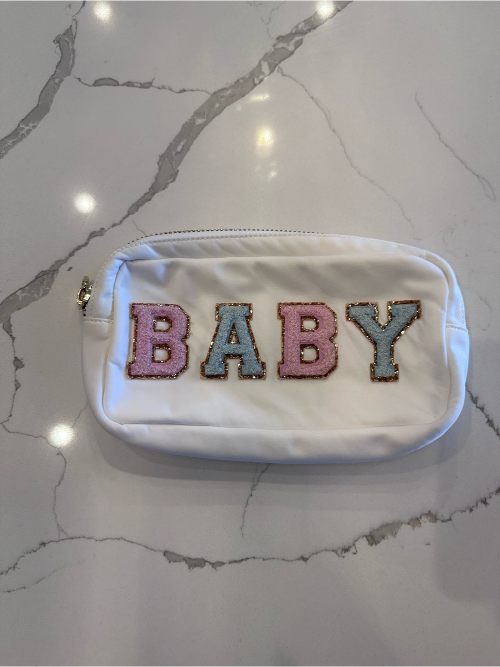 Stoney Clover Lane Small Pouch for Baby/Diaper Bag - White - Gender Neutral